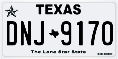 TX license plate DNJ9170