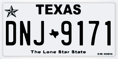 TX license plate DNJ9171