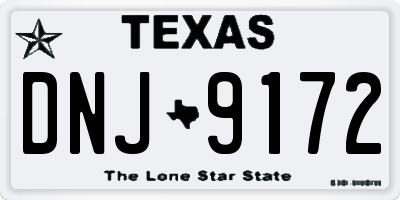 TX license plate DNJ9172