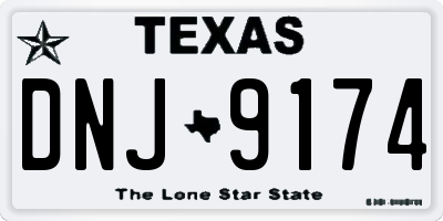 TX license plate DNJ9174