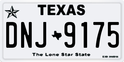 TX license plate DNJ9175