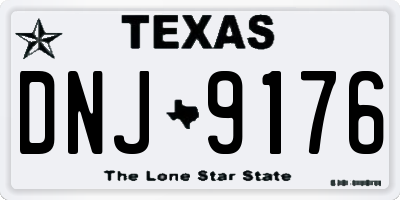 TX license plate DNJ9176