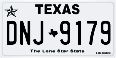 TX license plate DNJ9179