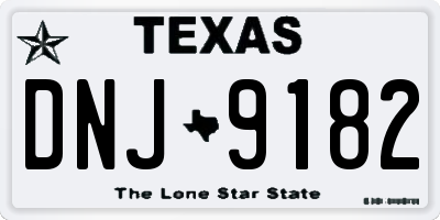 TX license plate DNJ9182