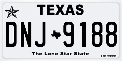 TX license plate DNJ9188