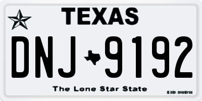 TX license plate DNJ9192