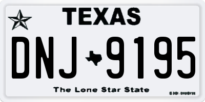 TX license plate DNJ9195