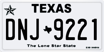 TX license plate DNJ9221