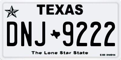 TX license plate DNJ9222