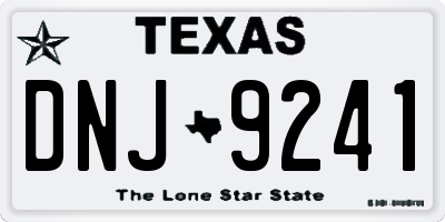 TX license plate DNJ9241