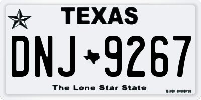 TX license plate DNJ9267