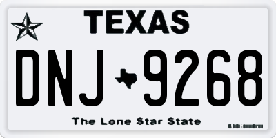 TX license plate DNJ9268
