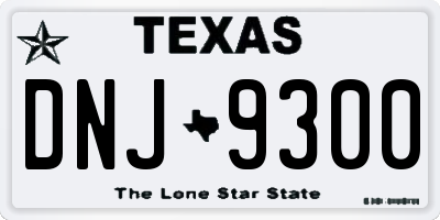 TX license plate DNJ9300