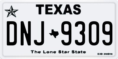 TX license plate DNJ9309