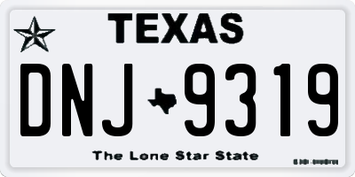 TX license plate DNJ9319