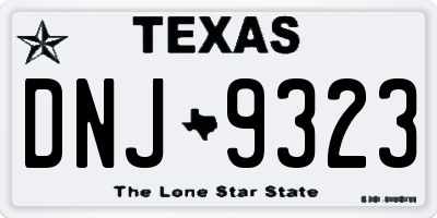 TX license plate DNJ9323