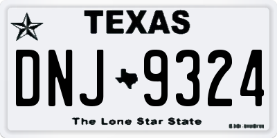 TX license plate DNJ9324
