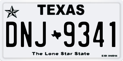 TX license plate DNJ9341