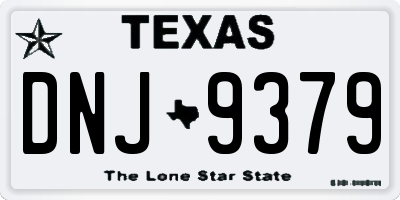 TX license plate DNJ9379