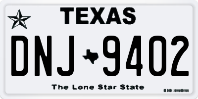 TX license plate DNJ9402