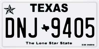 TX license plate DNJ9405