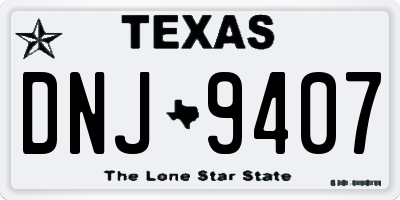 TX license plate DNJ9407