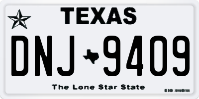TX license plate DNJ9409