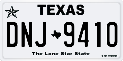 TX license plate DNJ9410