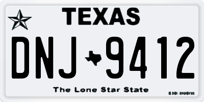 TX license plate DNJ9412
