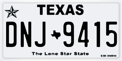TX license plate DNJ9415
