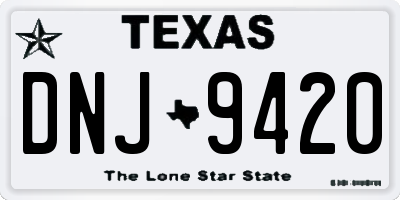 TX license plate DNJ9420