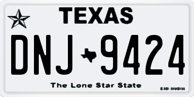 TX license plate DNJ9424