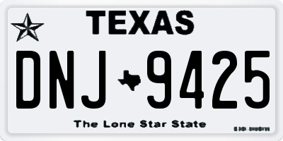 TX license plate DNJ9425