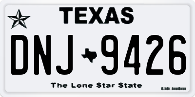TX license plate DNJ9426