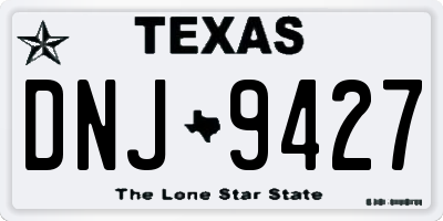 TX license plate DNJ9427