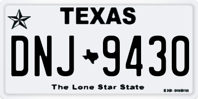 TX license plate DNJ9430