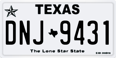 TX license plate DNJ9431