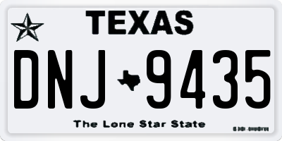 TX license plate DNJ9435