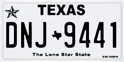 TX license plate DNJ9441