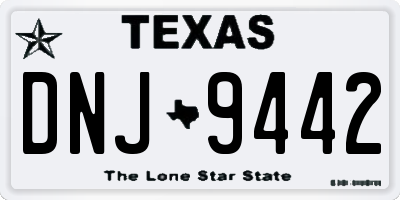 TX license plate DNJ9442