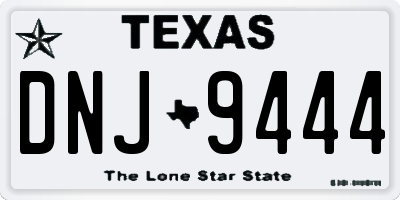 TX license plate DNJ9444
