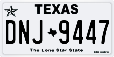 TX license plate DNJ9447
