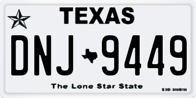 TX license plate DNJ9449