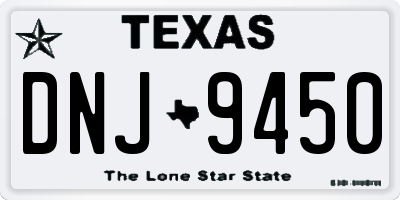 TX license plate DNJ9450