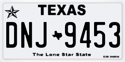 TX license plate DNJ9453