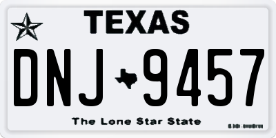 TX license plate DNJ9457