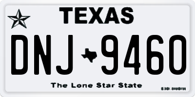 TX license plate DNJ9460