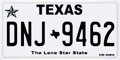 TX license plate DNJ9462