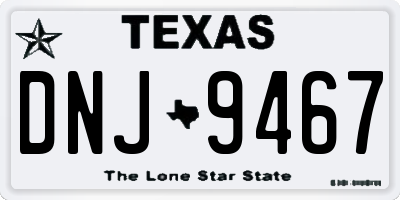 TX license plate DNJ9467