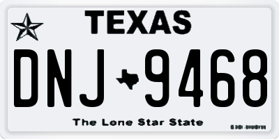 TX license plate DNJ9468